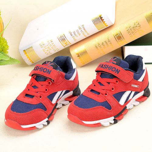 Chaussures enfants en cuir de vache fendu pour printemps - semelle caoutchouc naturel Ref 1039573