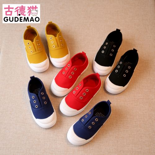 Chaussures enfants en toile pour printemps - semelle plastique Ref 1039813