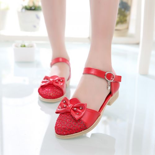 Chaussures enfants en PU Baotou creux pour été - semelle caoutchouc Ref 1039970
