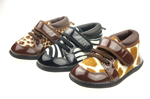 Chaussures enfants en ronde coutures cuir pour printemps - semelle plastique Ref 1039985