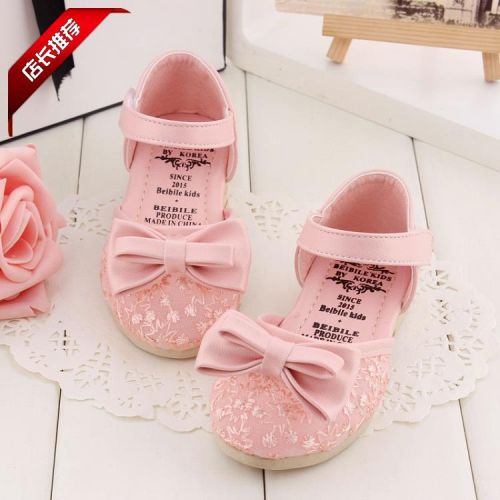 Chaussures enfants en PU ronde brodé pour printemps - semelle caoutchouc Ref 1039998