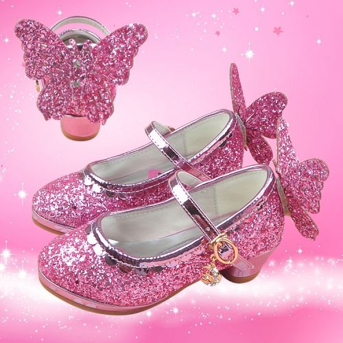 Chaussures enfants en Cuir spatial HANHAN ronde paillette pour Toute saison - semelle caoutchouc Ref 1040004