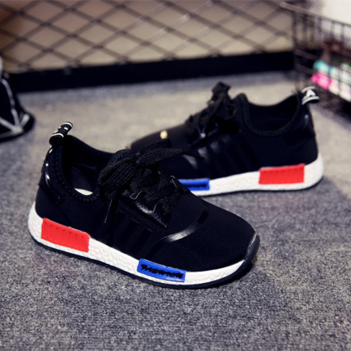 Chaussures enfants en Cuir spatial pour printemps - semelle caoutchouc antidérapant Ref 1040185