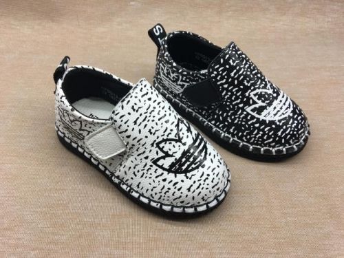 Chaussures enfants en cuir ronde pour printemps - semelle caoutchouc naturel Ref 1040191