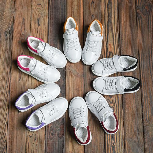 Chaussures enfants en cuir ronde pour printemps - semelle caoutchouc Ref 1040234