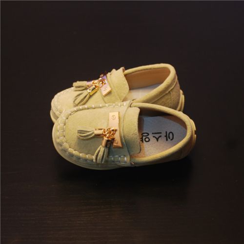 Chaussures enfants en cuir ronde pour printemps - semelle caoutchouc naturel Ref 1040321