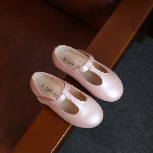 Chaussures enfants en cuir ronde pour printemps - semelle caoutchouc naturel Ref 1040325