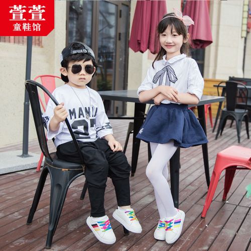 Chaussures enfants en Cuir spatial pour printemps - semelle caoutchouc naturel Ref 1040365