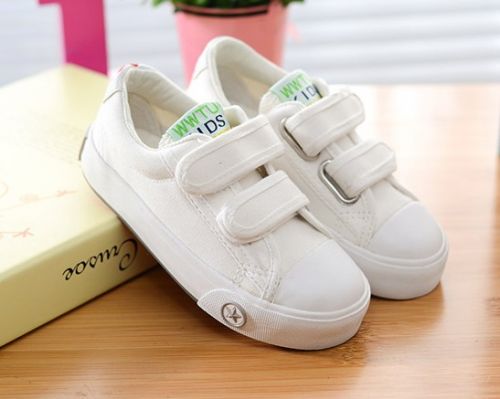 Chaussures enfants en toile pour printemps - semelle caoutchouc Ref 1040377