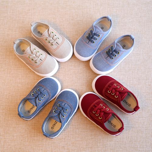 Chaussures enfants en toile pour printemps - semelle plastique Ref 1040414