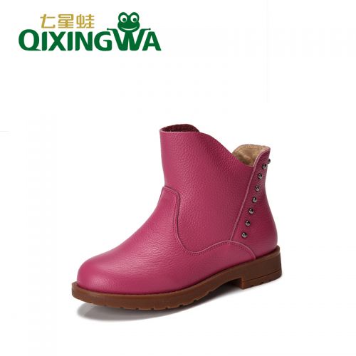 Chaussures enfants en cuir ronde rivet pour printemps - semelle caoutchouc antidérapant Ref 1040428