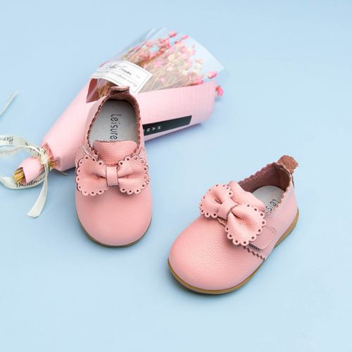 Chaussures enfants en cuir brodé pour printemps - Ref 1040445