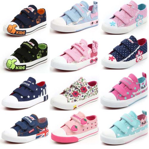 Chaussures enfants en toile WARRIOR pour printemps - semelle caoutchouc Ref 1040563