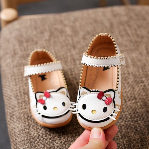 Chaussures enfants PUCO ronde coutures en cuir pour printemps - Ref 1040591