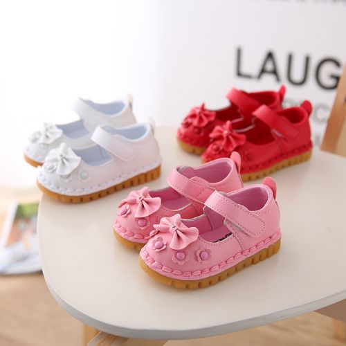 Chaussures enfants en PU ronde brodé pour été - semelle caoutchouc naturel Ref 1040592