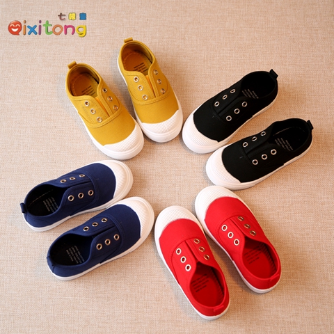Chaussures enfants en toile pour printemps - semelle caoutchouc Ref 1040611