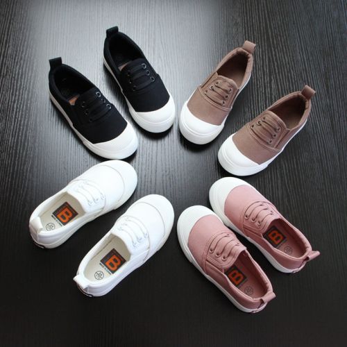 Chaussures enfants en toile pour printemps - semelle caoutchouc antidérapant Ref 1040621