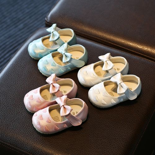 Chaussures enfants en similicuir brodé pour printemps - Ref 1040653