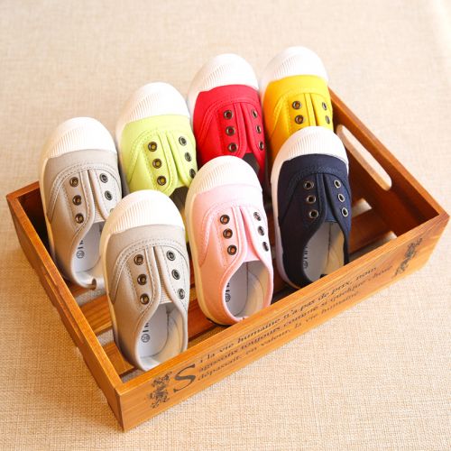 Chaussures enfants en toile pour printemps - semelle plastique Ref 1040687