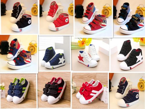 Chaussures enfants en toile pour printemps - semelle caoutchouc Ref 1040714