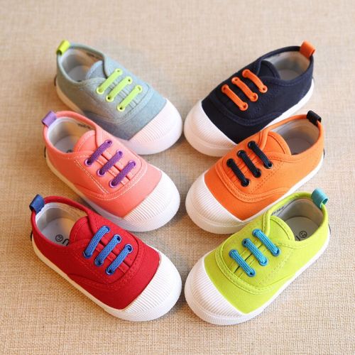 Chaussures enfants en toile pour printemps - semelle plastique Ref 1040853
