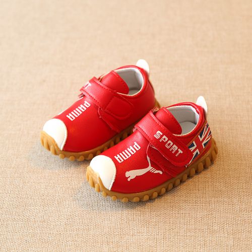Chaussures enfants en cuir synthétique ronde coutures pour printemps - semelle TPR Ref 1040872