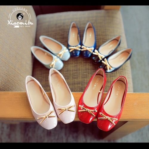 Chaussures enfants en similicuir ronde métal pour printemps - semelle caoutchouc Ref 1040873