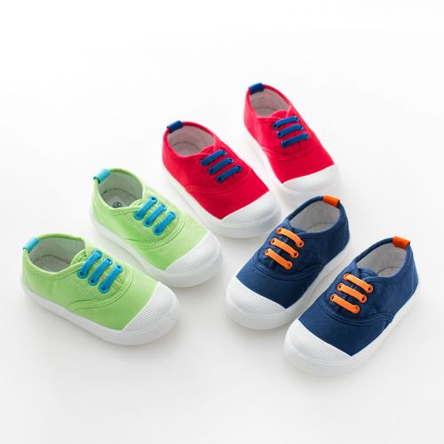 Chaussures enfants en toile pour printemps - semelle caoutchouc Ref 1040885