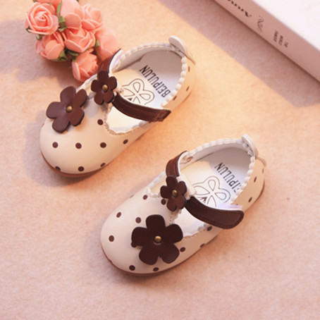 Chaussures enfants en cuir synthétique ronde pour printemps - semelle caoutchouc naturel Ref 1040927