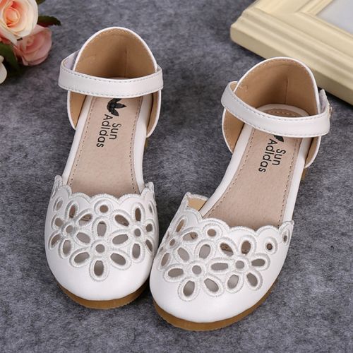 Chaussures enfants en cuir de vache fendu ADLDAS Baotou creux pour été - Ref 1040936