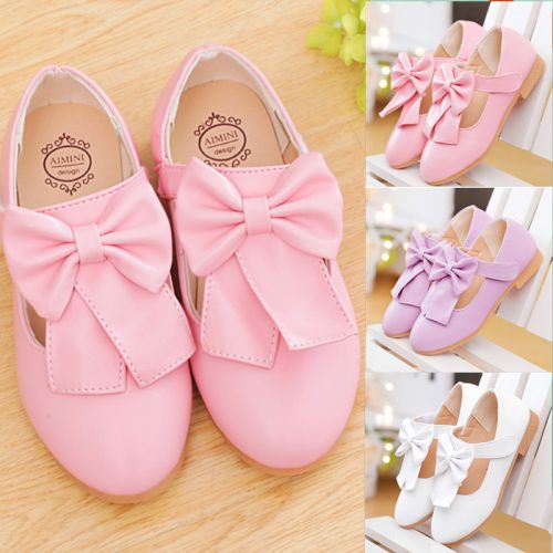 Chaussures enfants en PU ronde brodé pour printemps - semelle TPR Ref 1040994