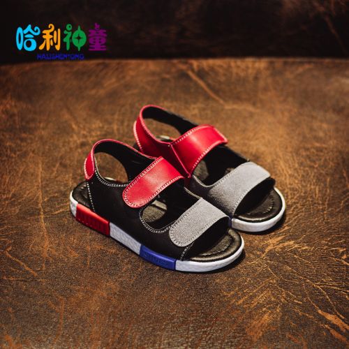 Chaussures enfants coutures en cuir pour été - semelle caoutchouc naturel Ref 1041005