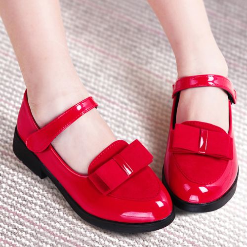 Chaussures enfants en PU PACFICGIRLS pointu coutures cuir pour printemps - semelle caoutchouc Ref 1041057
