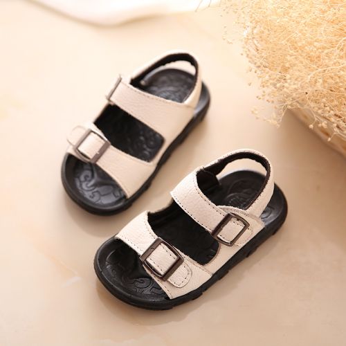 Chaussures enfants en cuir métal pour été - semelle Ref 1041134