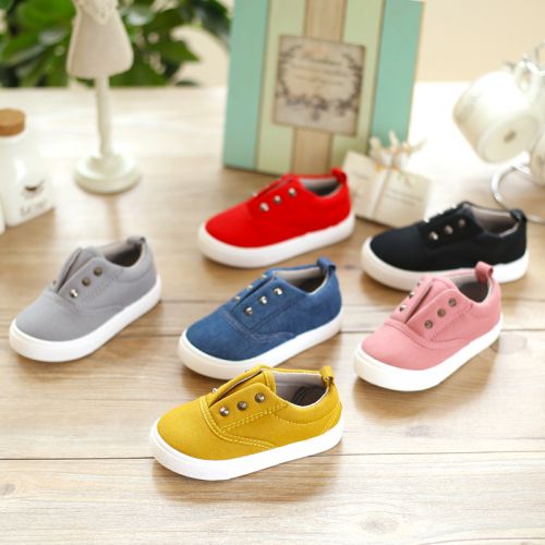 Chaussures enfants en toile rivet pour printemps - semelle plastique Ref 1041171