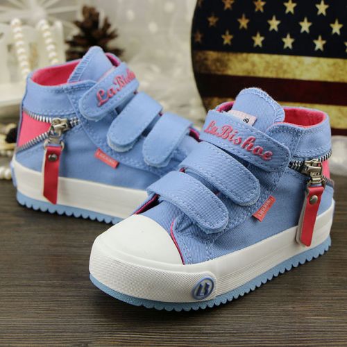 Chaussures enfants en toile métal pour printemps - semelle caoutchouc Ref 1041199