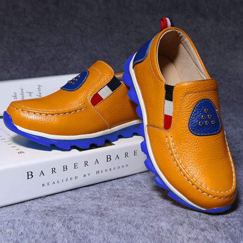 Chaussures enfants en cuir ronde coutures pour printemps - semelle fond composite Ref 1041209
