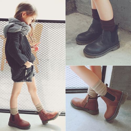 Chaussures enfants en cuir ronde pour hiver - Ref 1041259
