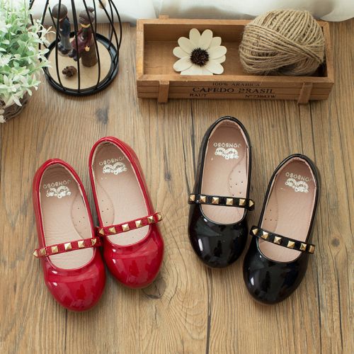 Chaussures enfants en PU JONBOBO ronde pour printemps - semelle TPR Ref 983086