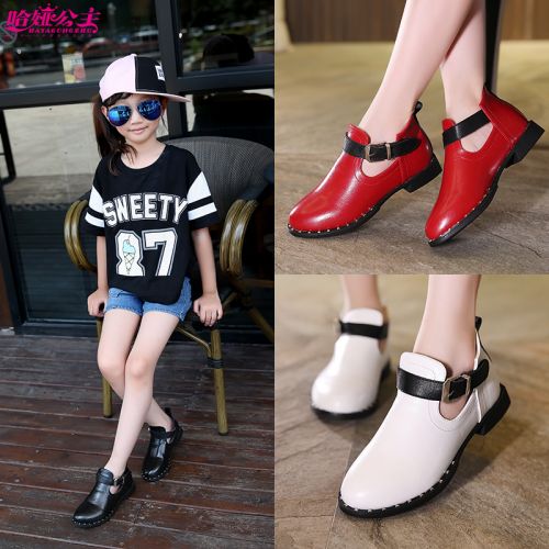 Chaussures enfants en PU HAPPYYABBY ronde pour printemps - semelle TPR Ref 983098