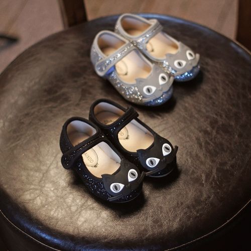 Chaussures enfants en PU ronde paillette pour printemps - Ref 983115