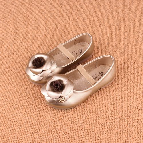 Chaussures enfants en similicuir ronde coutures cuir pour printemps - Ref 983128
