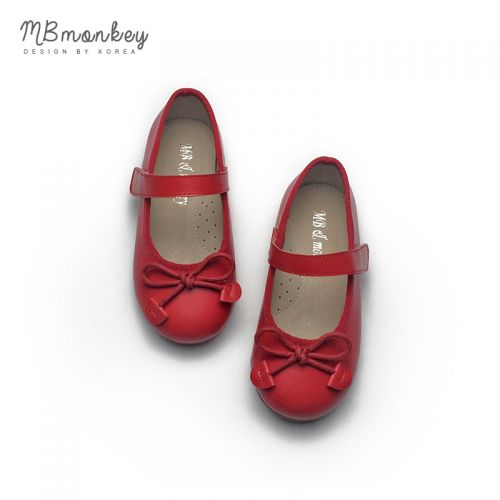 Chaussures enfants en cuir MB&AMPMONKEY ronde pour printemps - semelle caoutchouc Ref 983134