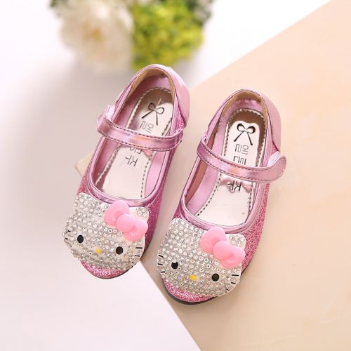 Chaussures enfants en PU ronde brodé pour printemps - semelle caoutchouc Ref 983144