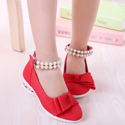 Chaussures enfants en PU BARLERSINE pointu paillette pour printemps - semelle caoutchouc Ref 983147