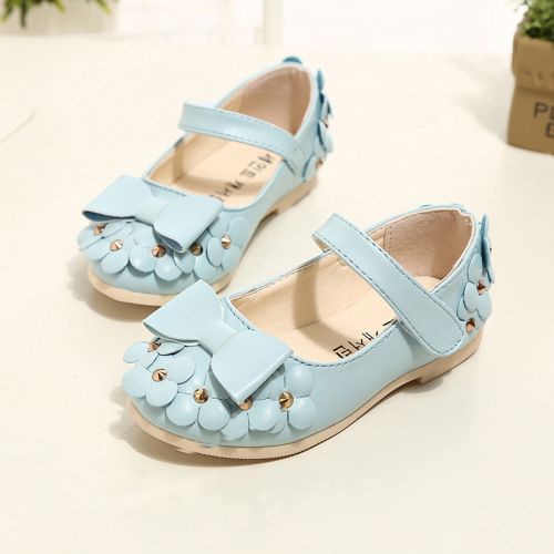 Chaussures enfants en PU ronde brodé pour printemps - semelle caoutchouc Ref 983149