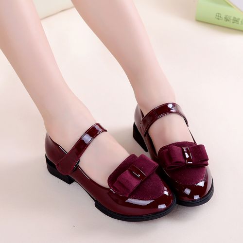 Chaussures enfants en cuir synthétique JIUFENG BRID ronde coutures pour printemps - semelle caoutchouc antidérapant Re