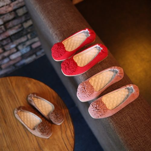 Chaussures enfants ronde brodé pour printemps - semelle caoutchouc Ref 983239