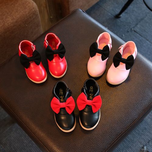 Chaussures enfants en PU ronde brodé pour printemps - Ref 983241