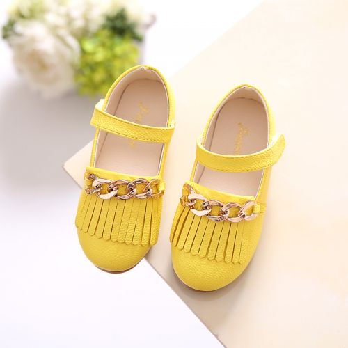 Chaussures enfants en PU ronde coutures cuir pour printemps - Ref 983249